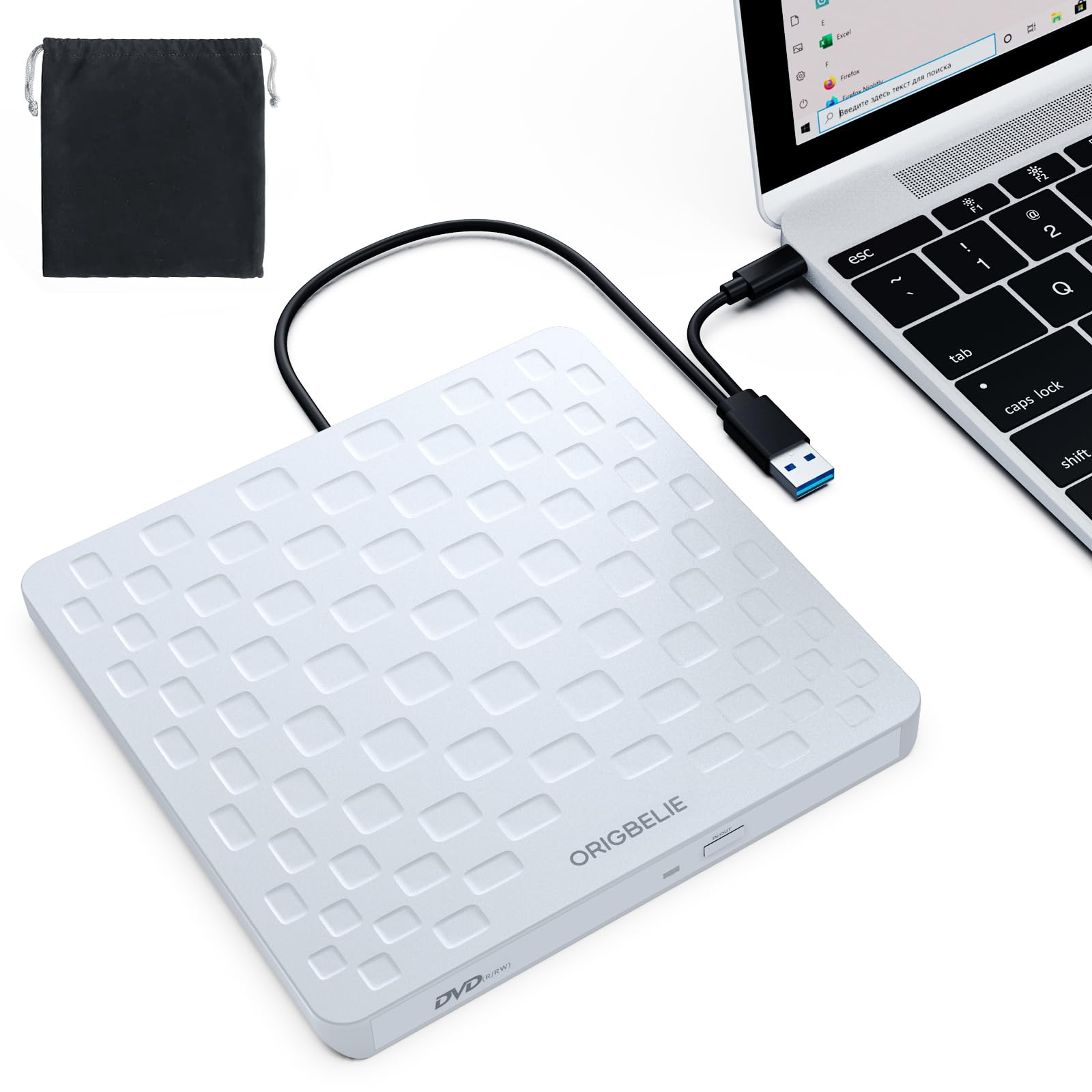Amazon.com: ORIGBELIE External CD/DVD Drive for Laptop, Ultra Slim